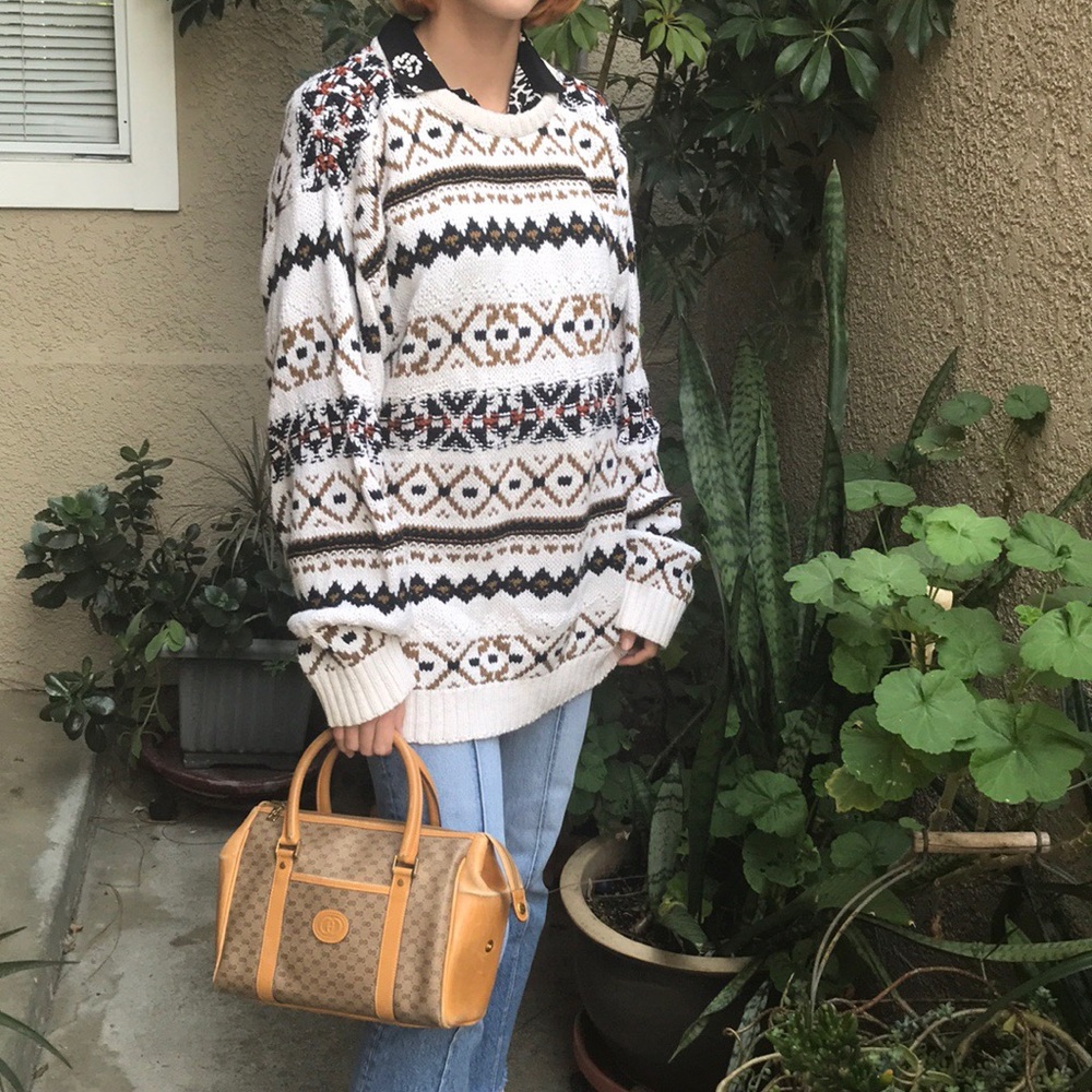 Vintage multicolored Old Glory knitted sweater